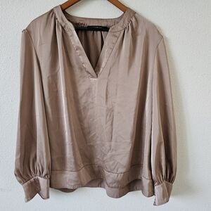Rafaella Elegant Women's  Polystfer Tan Blohus3 Sjze XL.